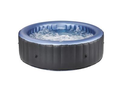 RED DECO Spa gonflable rond 6 places bergen gris pvc arm&eacute; &oslash;204cm