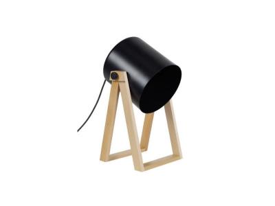 TOSEL SPIELBERG - Lampe de bureau articul&eacute; bois naturel et noir