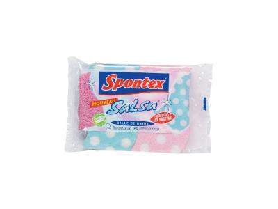 SPONTEX Eponge &Agrave; R&eacute;curer Grattantes Salle De Bains  - Le Lot De 2