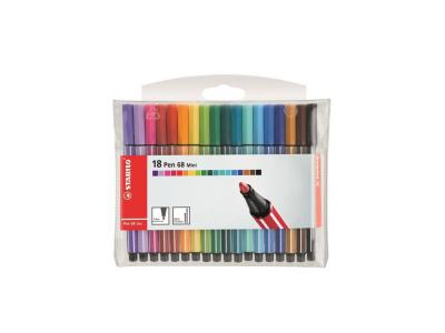 STABILO  Pen 68 Mini Feutre Emballage Transparent 18 Pi&egrave;ces Import Allemagne