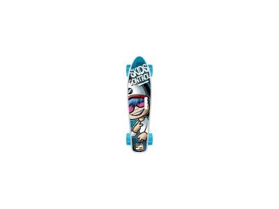 STAMP  Skateboard 22 x 6 avec poign&eacute;e Skids Control