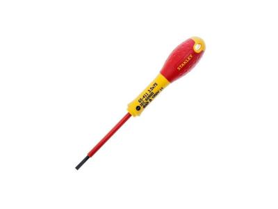 STANLEY  Tournevis isol&eacute; Fatmax fendu 3,5 x 75 mm rouge
