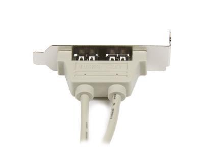 Startech 2 Port Usb Lp Slot Plate Adapter Blanc
