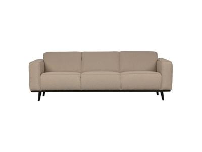 BEPUREHOME Statement - canap&eacute; 3 places en tissu beige STATEMENT Coloris Beige