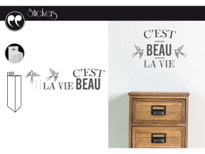  Stickers Muraux - C'est beau la vie