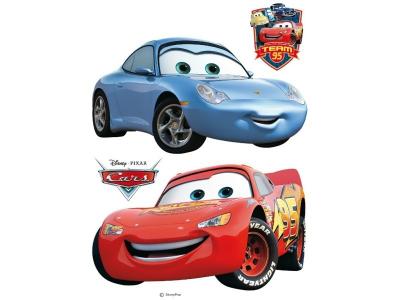 AG  ART Stickers g&eacute;ant Cars Flash McQueen et Sally 