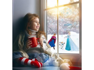 KOMAR Sticker Fen&ecirc;tre, 31cm x 31cm, Flocon Neige Congel&eacute;