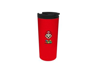 STOR  Mug isotherme en acier inoxidable Mario - Rouge - 425ml