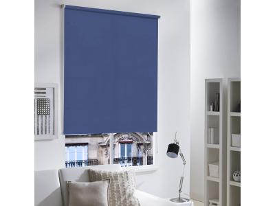 Store enrouleur tamisant uni - 60 x 190cm-bleu fonc&eacute; 