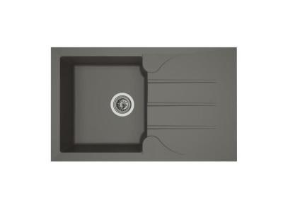 STRADOUR  Evier Aloa 1 bac 1 &eacute;gouttoir gris b&eacute;ton