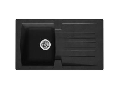 STRADOUR  Evier Arena 1 bac 1 &eacute;gouttoir noir