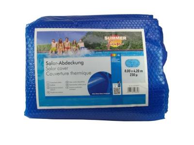 SUMMER FUN Couverture solaire de piscine d'&eacute;t&eacute; Ovale 800x420cm PE Bleu