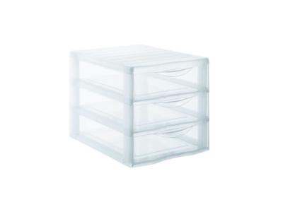 BUT  Tour de rangement 3 tiroirs - Transparent