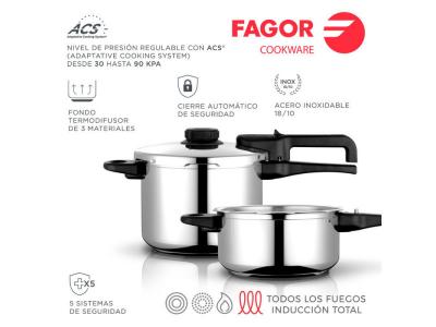 FAGOR Super fast pot dual xpress 6+4l inox 18/10  E3-78516