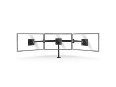  Support de moniteur ergonomique triple bras pour &eacute;cran mobilit&eacute; int&eacute;grale noir