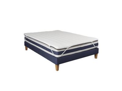 SOMEO  - Surmatelas mousse m&eacute;moire de forme 7 cm S75 90x190 - Blanc
