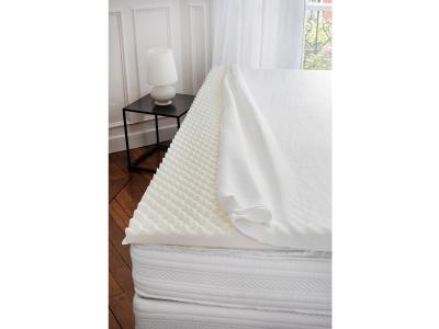 TOISON D OR Surmatelas profil&eacute; et d&eacute;houssable - Blanc - 90 x 190 cm