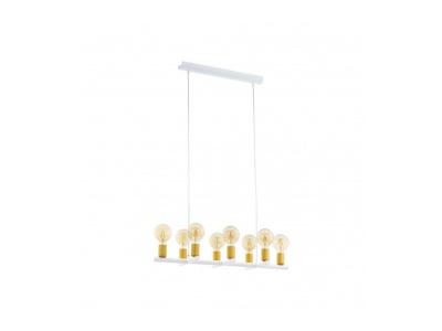 EGLO  Adri 2 Suspension en Acier 60 W Blanc/Dor&eacute;