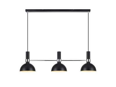 MARKSLOJD Suspension barre LARRY (3x60W) en m&eacute;tal noir finition chrome