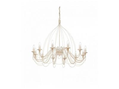IDEAL LUX Suspension Blanche antique corte 12 ampoules - Blanc