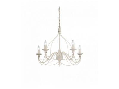 IDEAL LUX  Corte - Lustre &Agrave; 5 Ampoules Au Fini Blanc Antique, E14