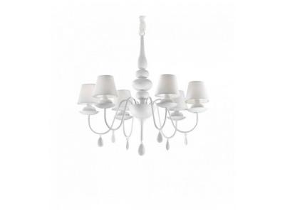IDEAL LUX  Blanche - Lustre &Agrave; 6 Bras Multiples Au Fini Blanc, E14