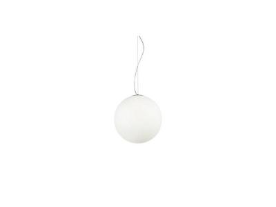 IDEALLUX Suspension Blanche en verre MAPA BIANCO 1 ampoule Diam&egrave;tre 40 Cm