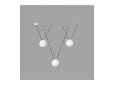 FARO BARCELONA Suspension en verre blanc 3L Mine Space - 