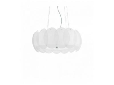 IDEAL LUX  Ovalino - Grand Plafonnier &Agrave; 8 Ampoules Blanc, E27