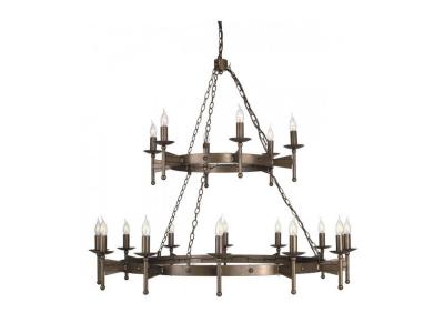 ELSTEAD Suspension cromwell, bronze vieilli, 18 ampoules