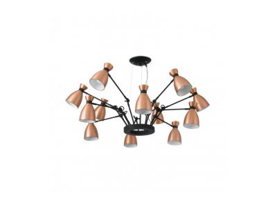 FARO BARCELONA Lustre en m&eacute;tal cuivr&eacute; 12L R&eacute;tro - 