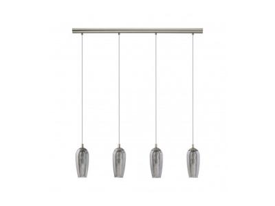 EGLO Suspension FARSALA 4 ampoules nickel satin&eacute;