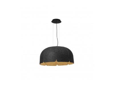 FARO BARCELONA Suspension en mati&egrave;re recycl&eacute;e gris et marron Mute - 