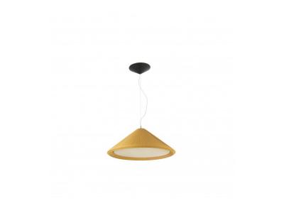 FARO Suspension jaune r&ocirc;ti Hue L70 cm 3 ampoules