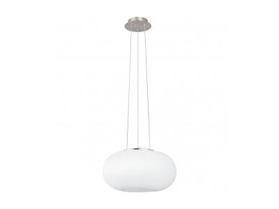 EGLO Suspension OPTICA 2 ampoules nickel satin&eacute; Diam&egrave;tre 35 Cm