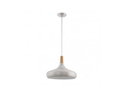 EGLO Suspension SABINAR 1 ampoule argent bross&eacute; Diam&egrave;tre 40 Cm