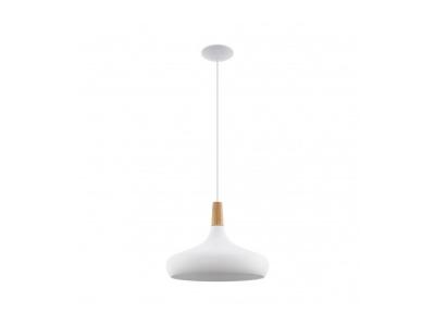 EGLO  Sabinar - Luminaire Suspendu &Agrave; 1 Ampoule, Grand D&ocirc;me, Blanc, E27