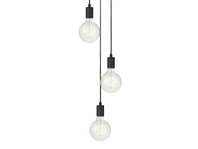 MARKSLOJD Suspension cascade 3 lumi&egrave;res en m&eacute;tal diam&egrave;tre 25cm SKY noir noir