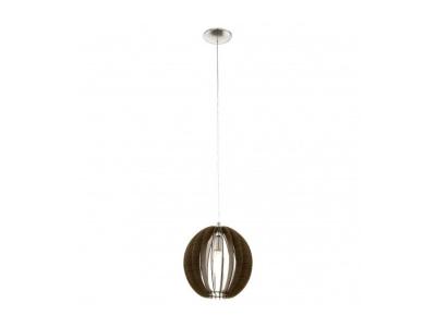 EGLO Suspensiondesign COSSANO 1 ampoule nickel satin&eacute; Diam&egrave;tre 30 Cm