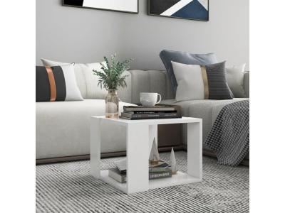 Vidaxl - Table basse Blanc 40x40x30 cm Bois d'ing&eacute;nierie