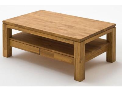 Table basse coloris ch&ecirc;ne noueux huil&eacute; - longueur 115 x hauteur 54 x pronfondeur 70 cm
