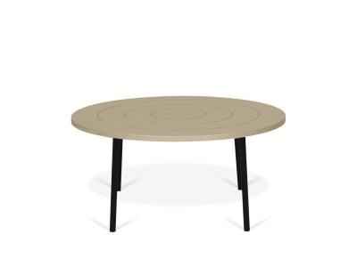 Table basse PLY 80 - ch&ecirc;ne clair et m&eacute;tal noir TEMAHOME
