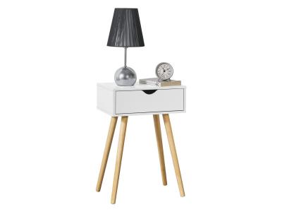 Table de Chevet &Ouml;stersund 60 x 40 x 30 cm Blanc [en.casa]