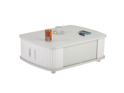 Table Basse Rectangle 80 cm Blanche - Coloris: Blanc 