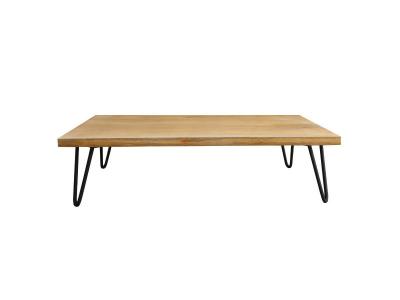Miliboo - Table basse bois manguier pieds &eacute;pingle m&eacute;tal VIBES