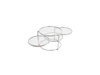 Leitmotiv - Table basse plateaux pivotants en verre 4 plateaux