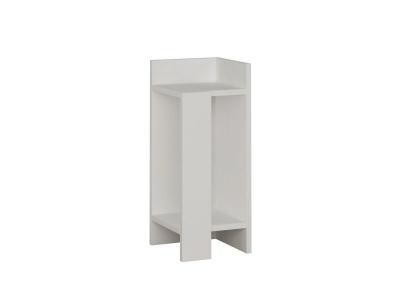 Toilinux - Table de chevet Elos droite 27 cm - Blanc - Elos