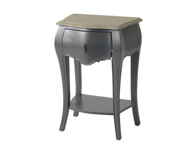 Table de chevet grise 1 tiroir Murano - Amadeus - Gris - Bois