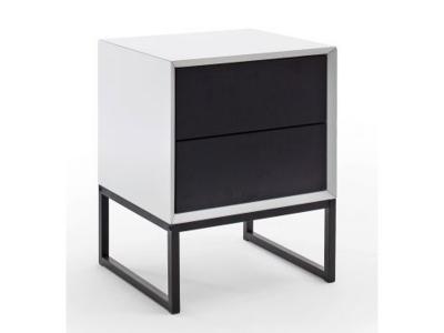 Pegane Table de chevet moderne - Blanc