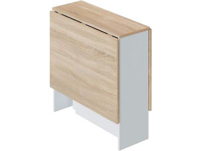 Pegane Table de cuisine pliante - Ch&ecirc;ne canadien/blanc